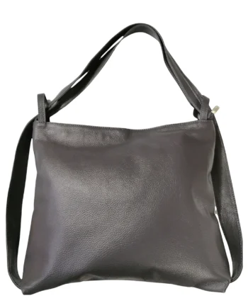 Borsa Zaino Donna in Vera Pelle Martellata Made in Italy.