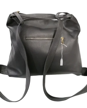 Borsa Zaino Donna in Vera Pelle Martellata Made in Italy.