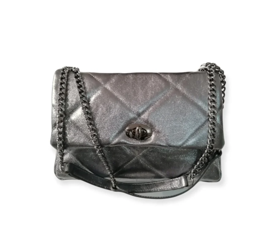 Borsa Donna Trapuntata in Vera Pelle Laminata Made in Italy.