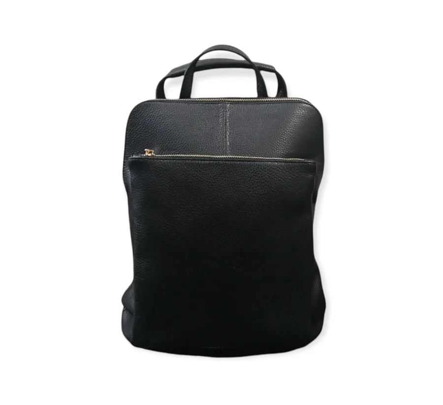 Zaino/Borsa in Vera Pelle Martellata con Tasca esterna