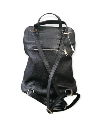 Zaino/Borsa in Vera Pelle Martellata con Tasca esterna