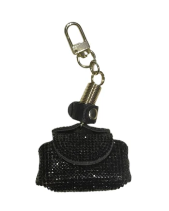 Portachiavi Donna con Borsetta in Vera Pelle e Strass.