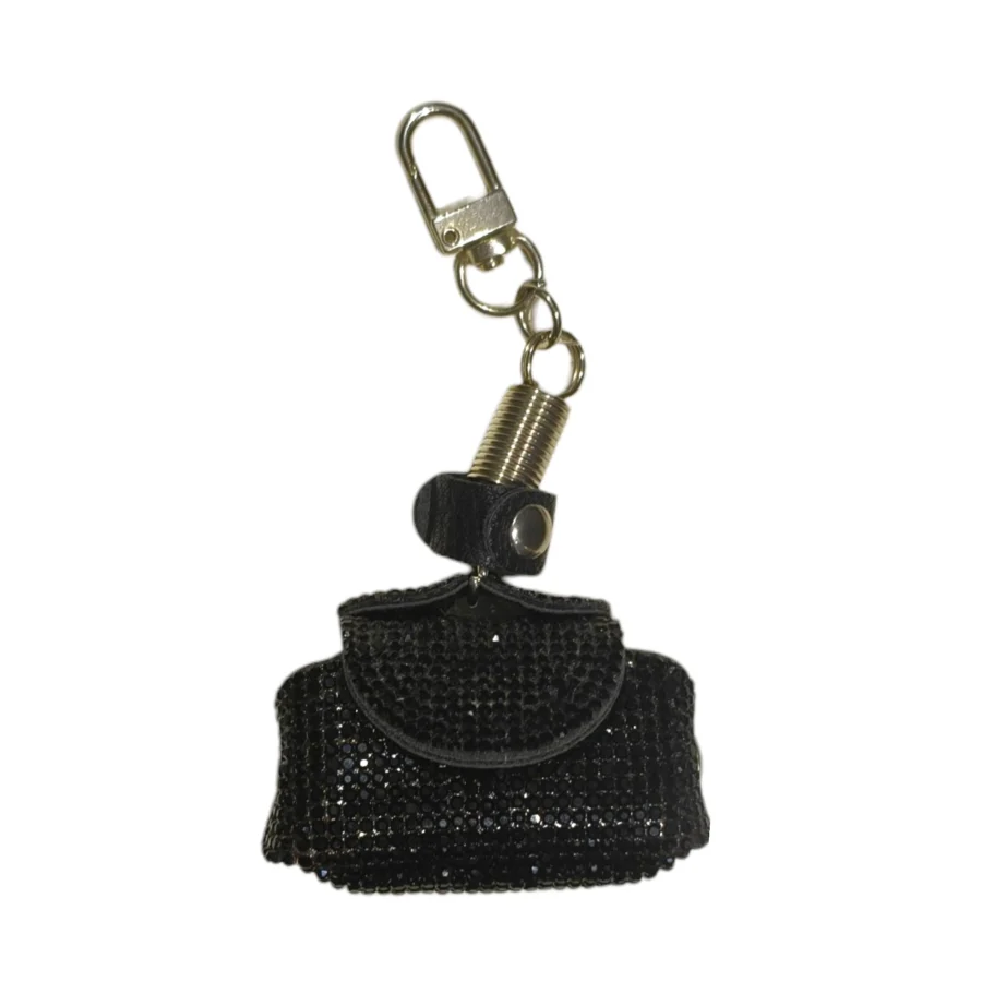 Portachiavi Donna con Borsetta in Vera Pelle e Strass.