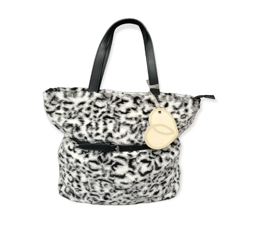 Borsa Tote Bag Donna in Ecopelliccia Dalmata.