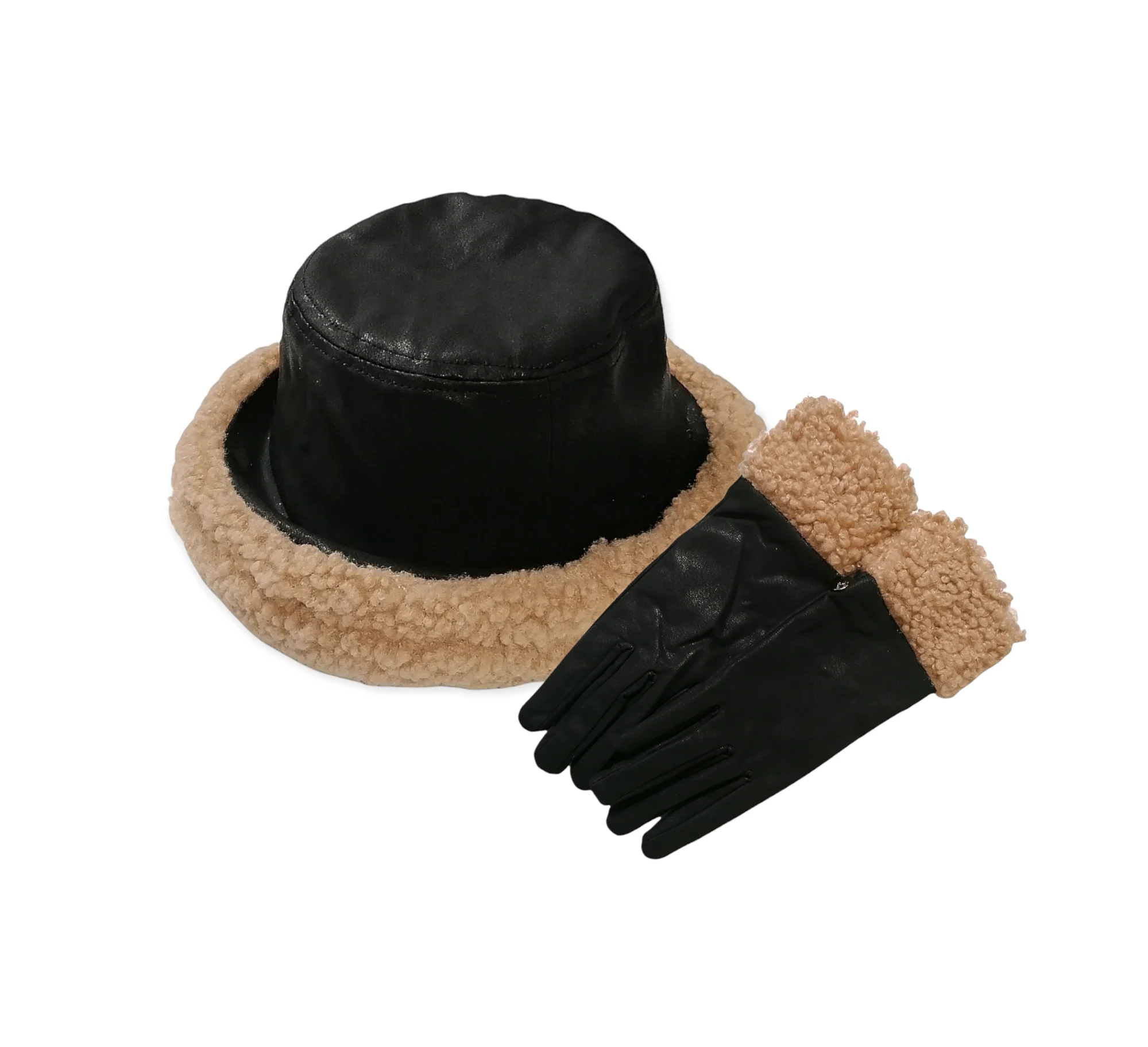 Coordinato Donna Cappello e Guanti Bouclè.