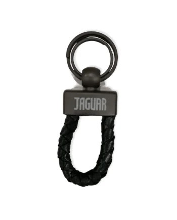 Portachiavi Uomo Jaguar in Vera Pelle Intrecciata.