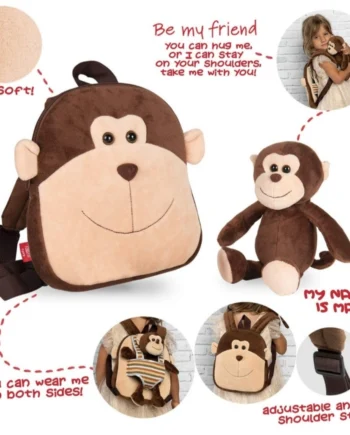 Zainetto Morbido Perletti Toys con Peluche