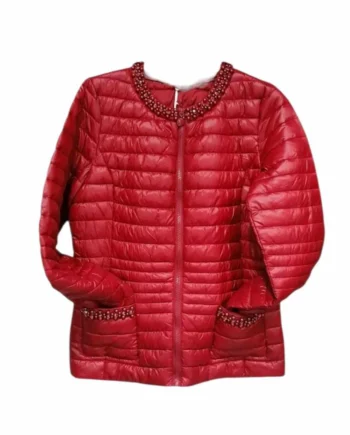 Piumino Donna 100 Grammi con Perle e Strass.