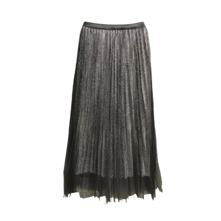 Gonnellone Plissettato Donna Tulle Sottogonna Lurex.