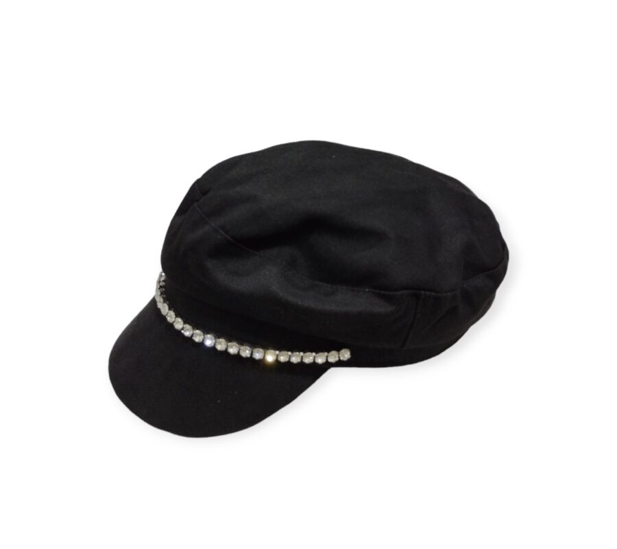 Cappello Donna Baker Boy Hat Fascetta Strass.