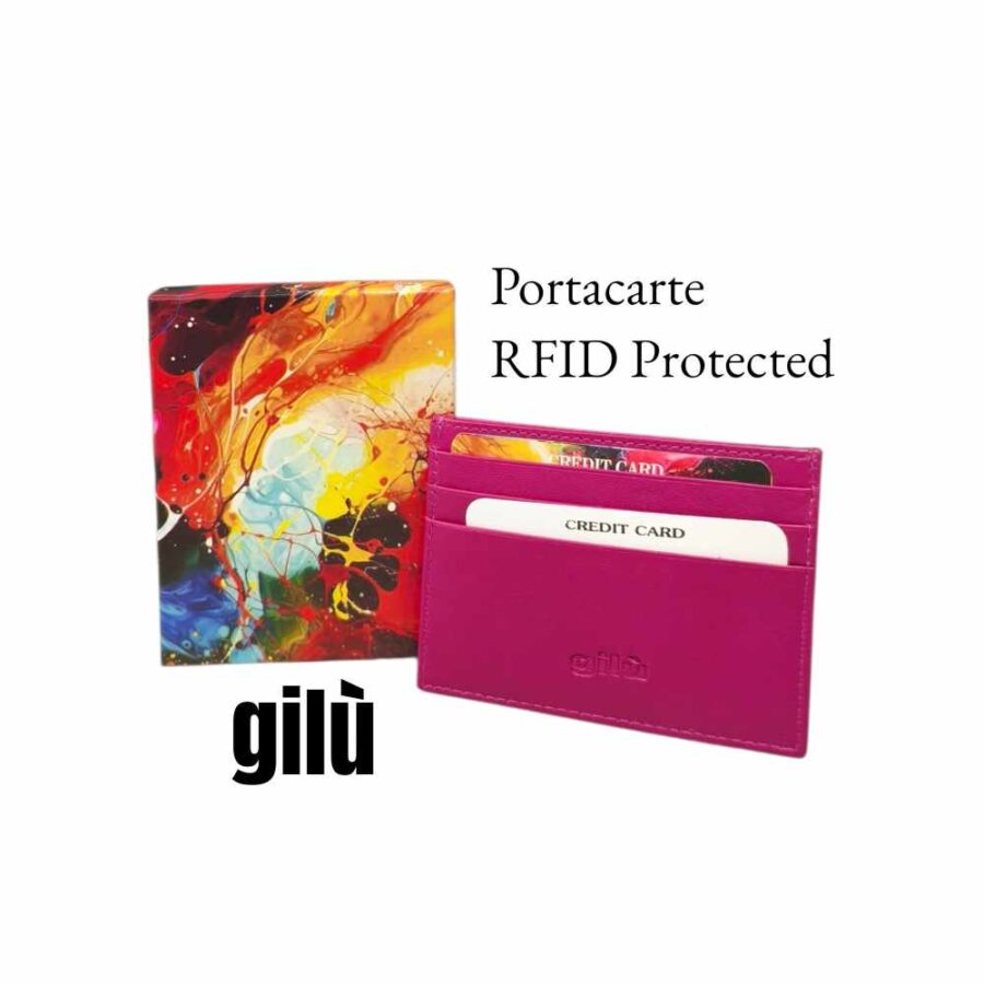 Portacarte RFID in Vera Pelle Gilù Compatto e Sottile.