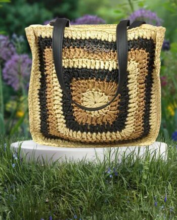 Borsa Shopper Donna Boho Chic in Carta Tessile.