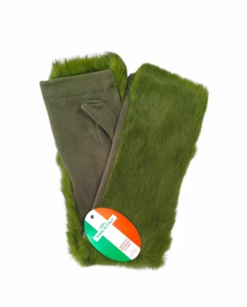 Guanti Senza Dita Donna Made in Italy in Lapin e Microfibra.