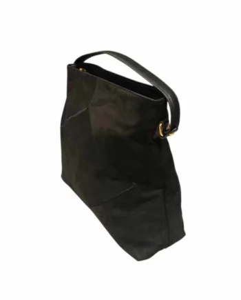 Borsa Hobo Bag Donna Effetto Alcantara con Rombo.