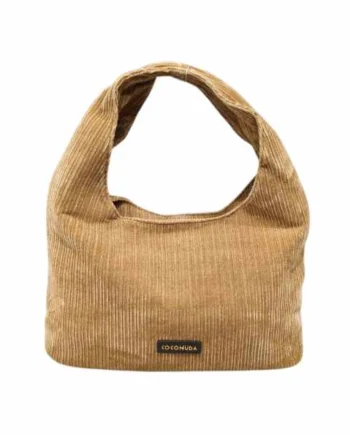 Borsa Donna Hobo Bag Coconuda in Velluto a Coste.