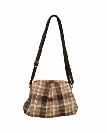 Pochette Donna Frame in Fantasia Tartan con Tracolla.