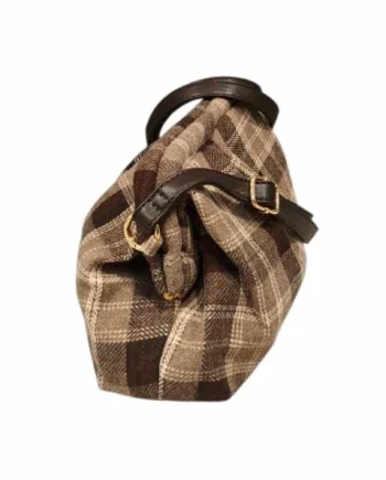 Pochette Donna Frame in Fantasia Tartan con Tracolla.