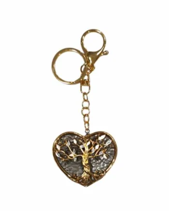 Gancio Portaborse da Tavolo a Cuore Albero della Vita Gold.