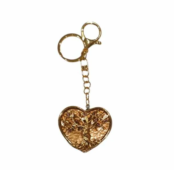 Gancio Portaborse da Tavolo a Cuore Albero della Vita Gold.
