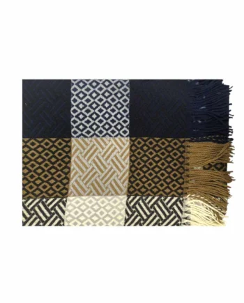 Maxi Sciarpa Donna Invernale Stile Patchwork Geometrico.