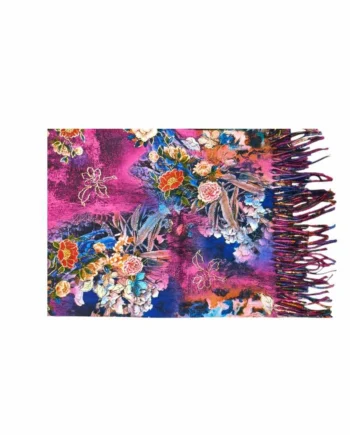 Sciarpa Donna Invernale in Viscosa e Fantasia Floreale.