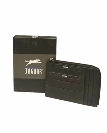 Portacarte Uomo Jaguar con Cerniera in Vera Pelle.