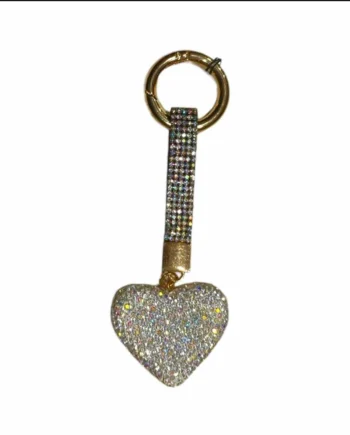 Portachiavi Donna con Charm a Cuore in Strass.
