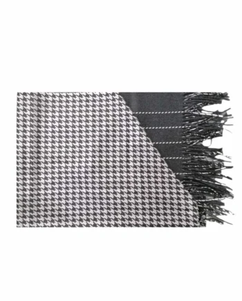 Sciarpa Donna Reversibile Lana e Viscosa Pied de Poule.