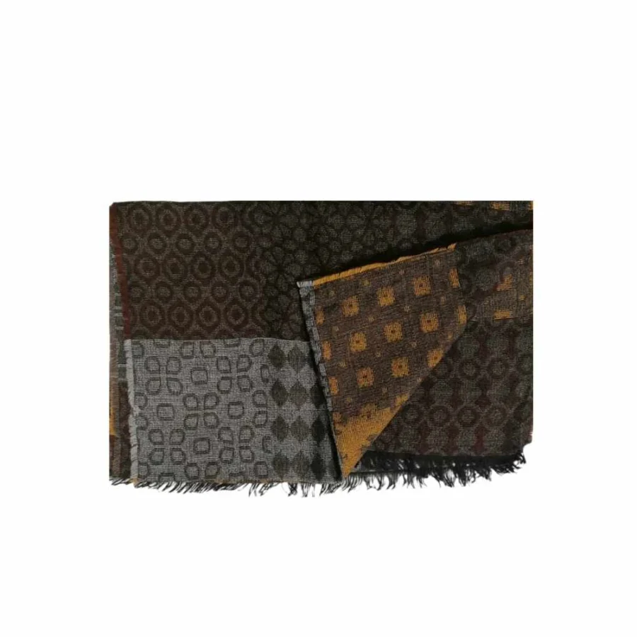 Sciarpa Uomo Invernale Made in Italy Jacquard Patchwork.
